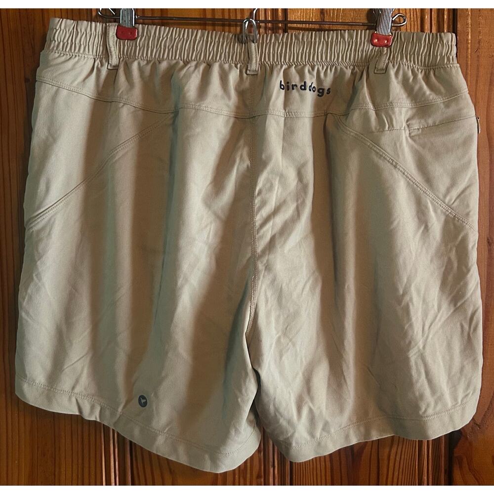 Birddogs Shorts Mens XXL Khaki Boomstick Lined Athletic Gym Casual Stretch
